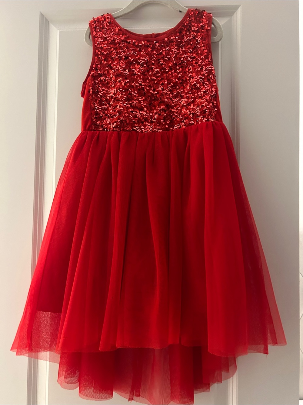 Cat & Jack Red Sequin Tulle Party Dress
